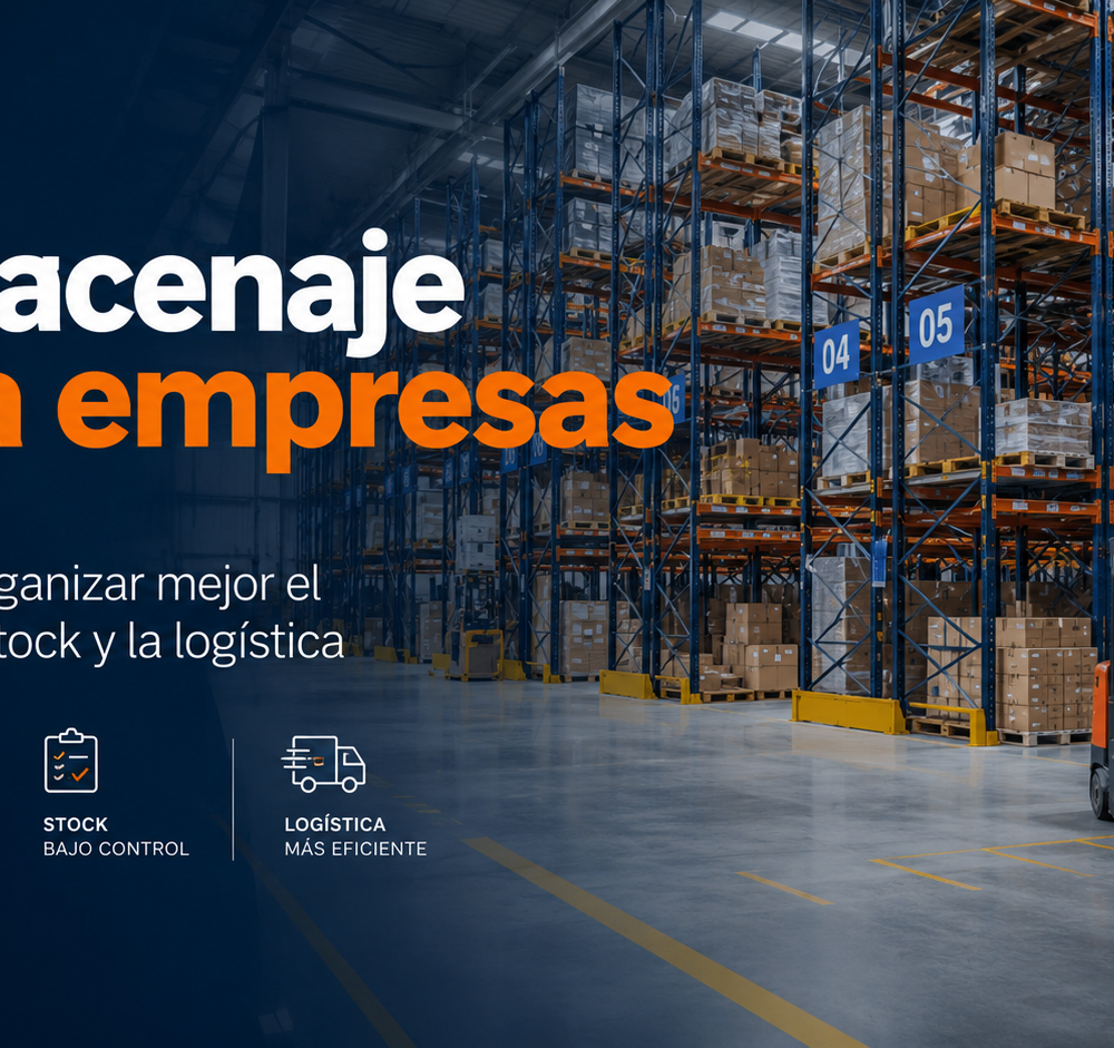 Almacenaje para empresas con estanterías industriales y stock organizado