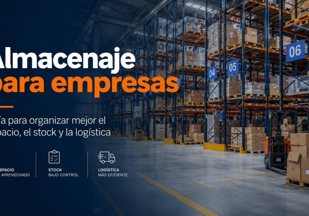 Almacenaje para empresas con estanterías industriales y stock organizado