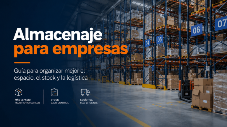 Almacenaje para empresas con estanterías industriales y stock organizado