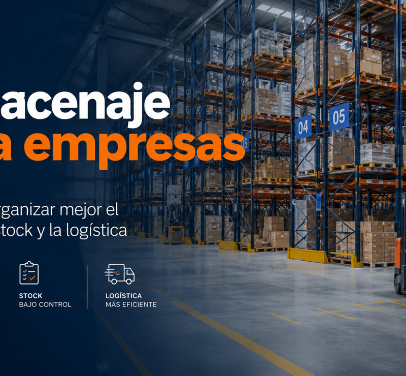 Almacenaje para empresas con estanterías industriales y stock organizado